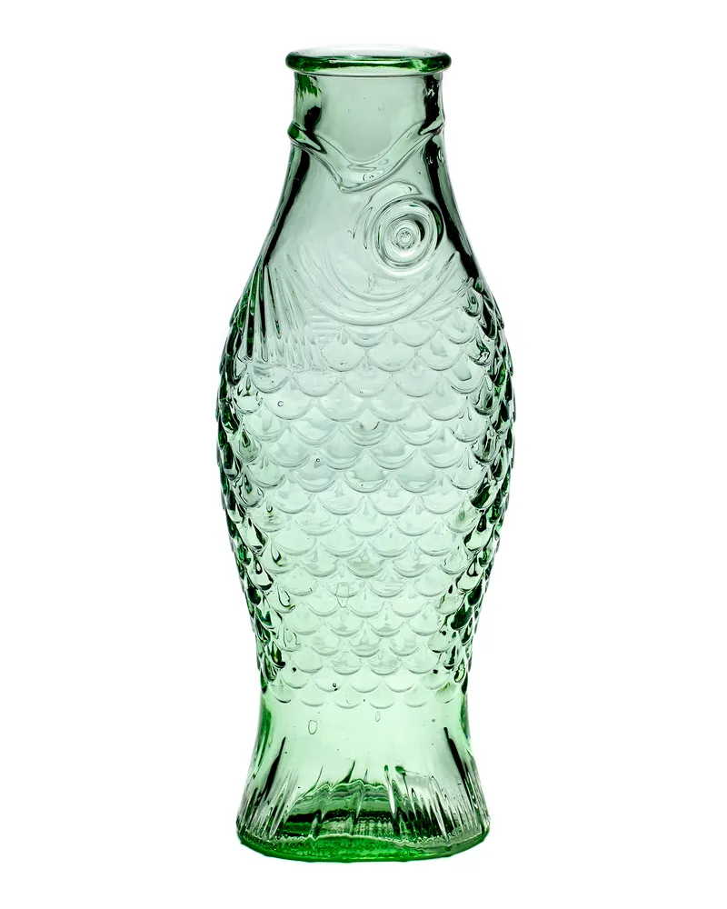 Serax Karaffe Fish & Fish table - Grün - Pressglas - Designer Paola Navone 