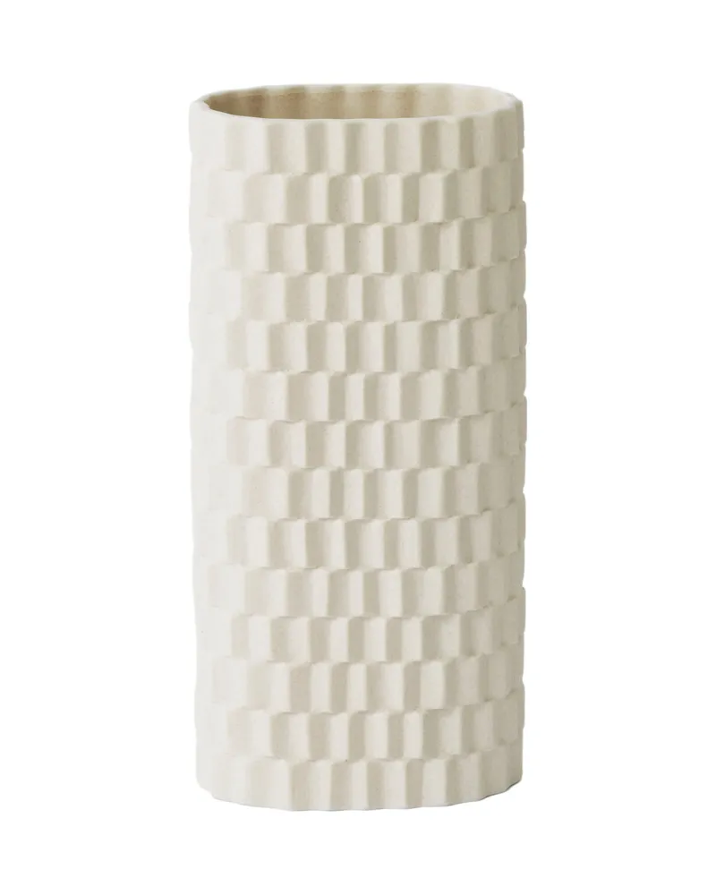 Jars Céramistes Vase Sillage - Beige - emaillierter Sandstein - Designer Elise Fouin 