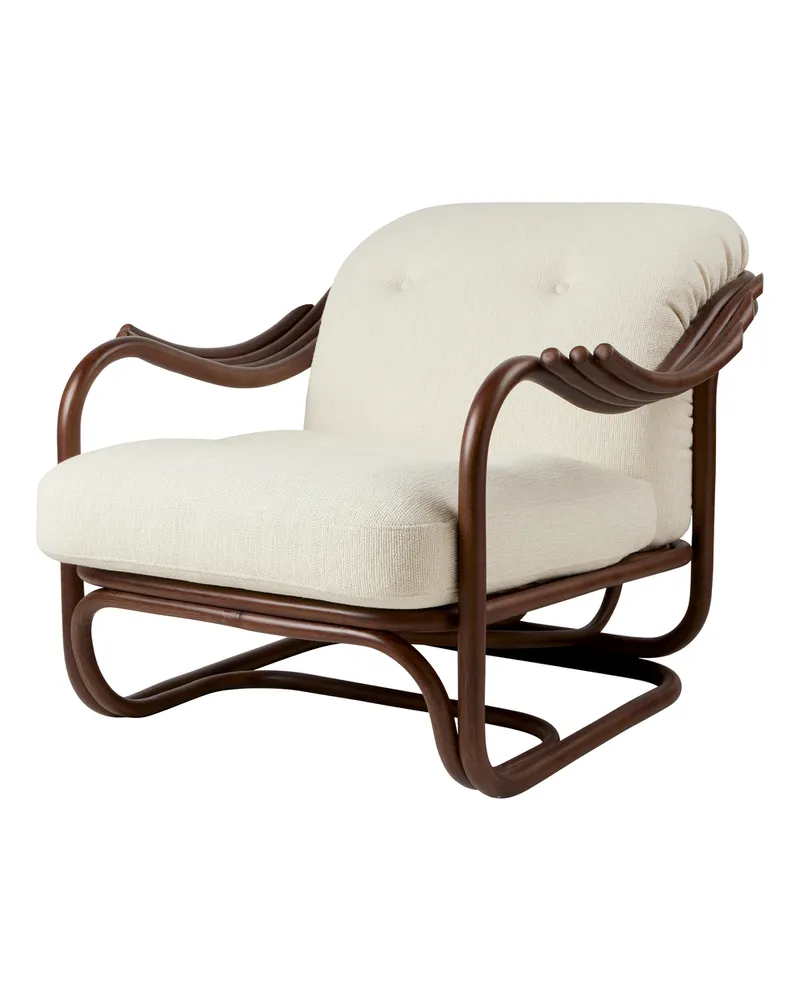 Gubi Gepolsterter Sessel Tria - Weiß - Schlingenpol - Designer Carlo de Carli 