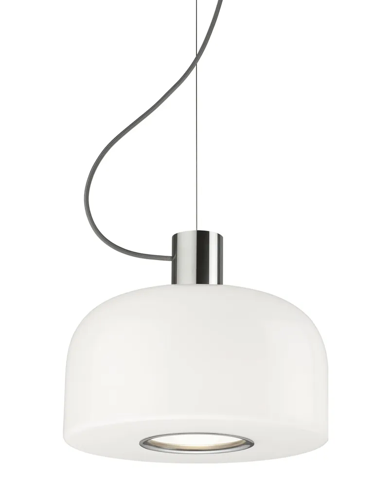 Flos Pendelleuchte Bellhop - Silber - Triplex-Opalglas - Designer Barber & Osgerby 