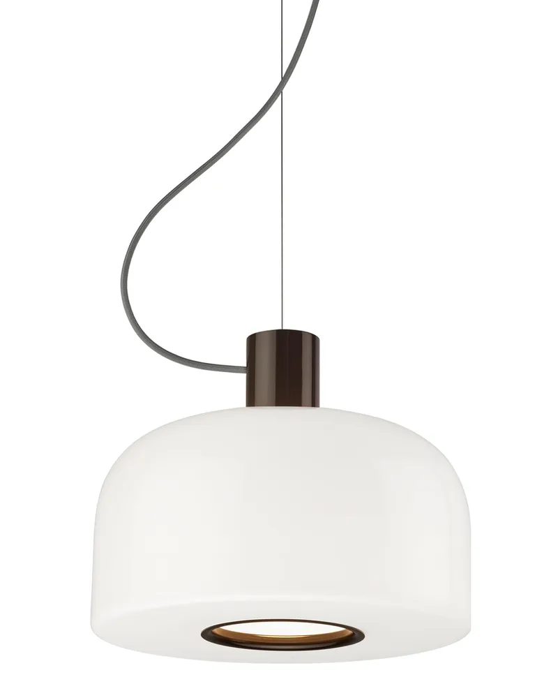 Flos Pendelleuchte Bellhop - Braun - Triplex-Opalglas - Designer Barber & Osgerby 