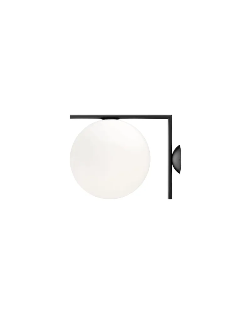 Flos Wandleuchte IC - Schwarz - gefirnister Stahl - Designer Michael Anastassiades 