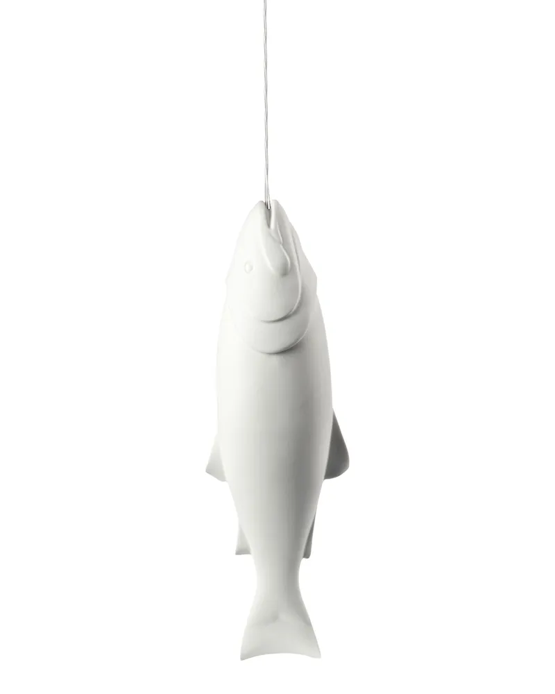 POLSPOTTEN Pendelleuchte Mykiss Fish - Weiß - Porzellan - Designer Minke van Voorthuizen 