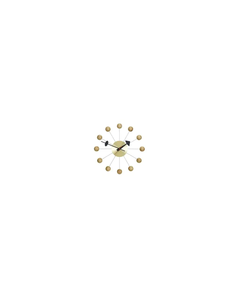 Vitra Wanduhr Nelson Clock - Holz natur - Messing - Designer George Nelson 
