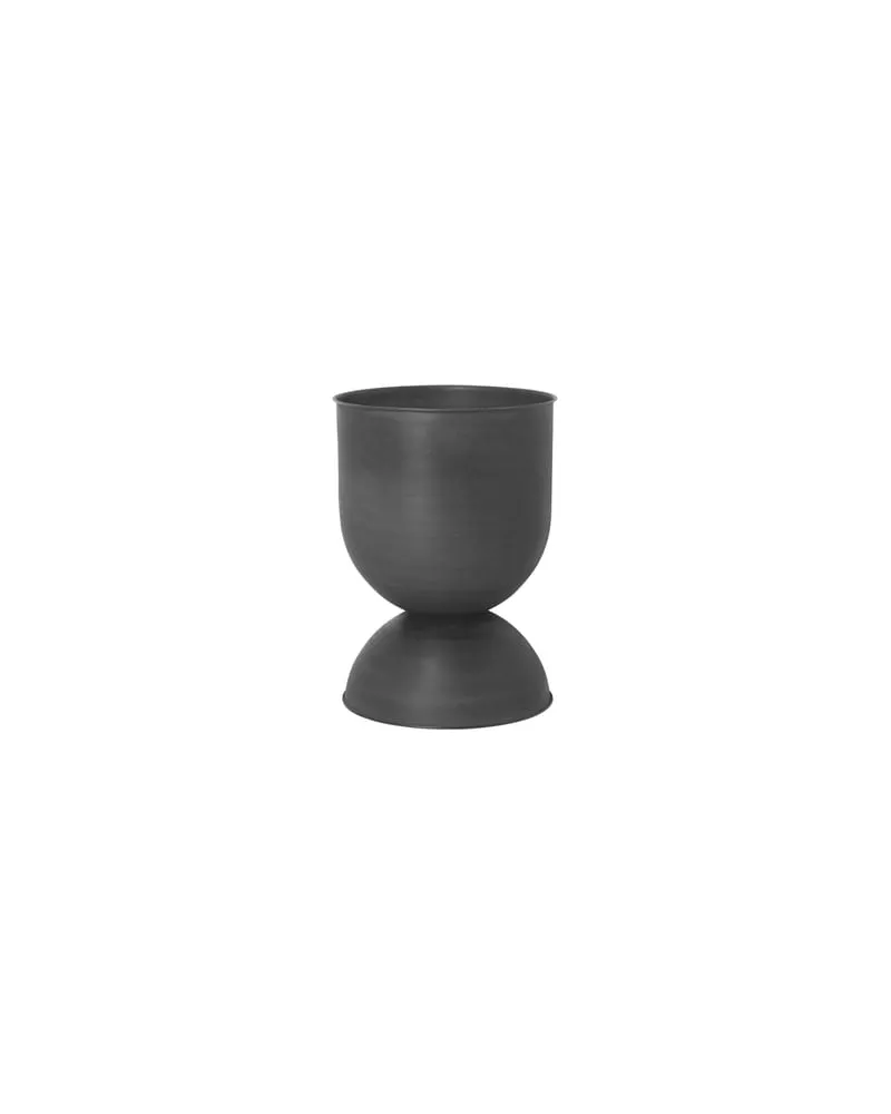 ferm LIVING Blumentopf Hourglass - Schwarz - Gealtertes Metall - Designer Trine Andersen 