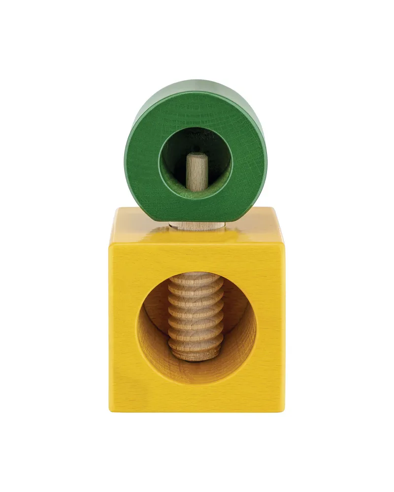 Alessi Nussknacker Twergi - Rosa - Lackierte Massiveiche - Designer Ettore Sottsass 