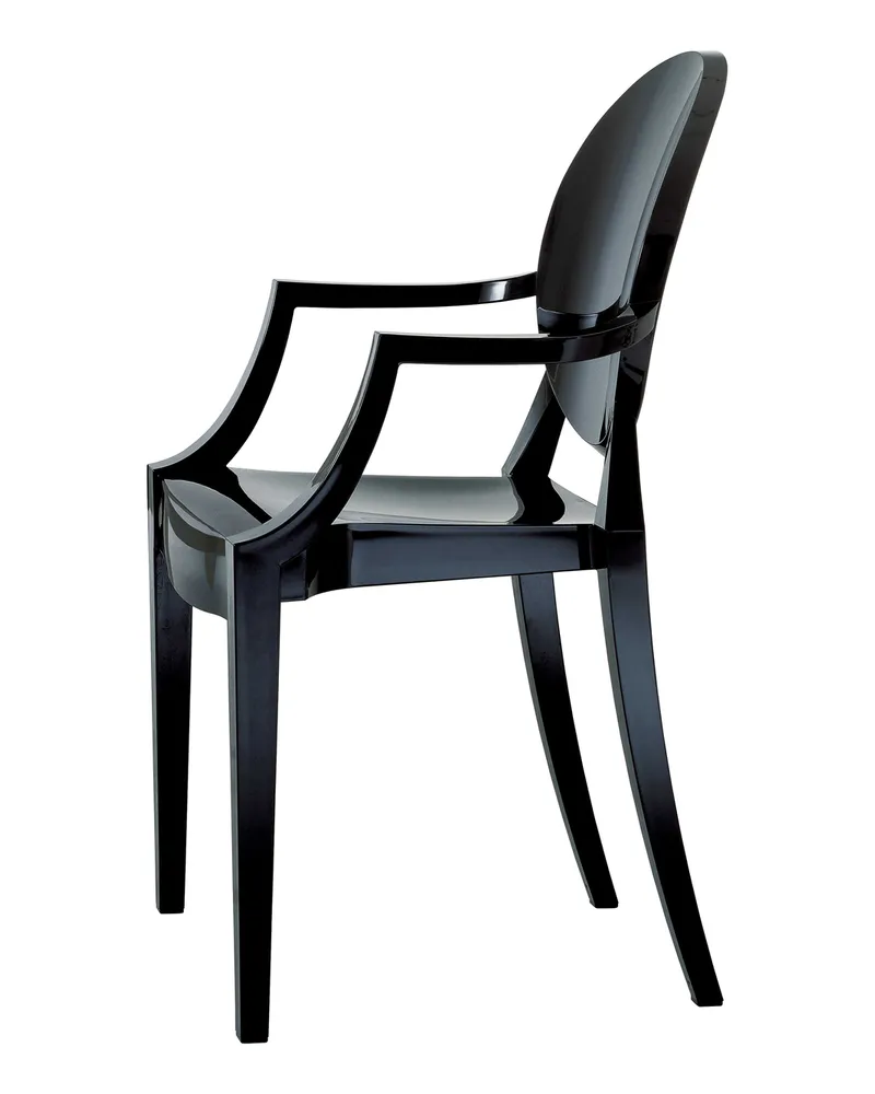 Kartell Stapelbarer Sessel Ghost - Schwarz - Polykarbonat - Designer Philippe Starck 