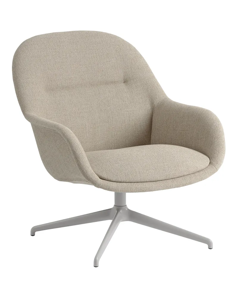 Muuto Gepolsterter Sessel Fiber - Braun - 100 % recycelter Kunststoff - Designer Iskos-Berlin 