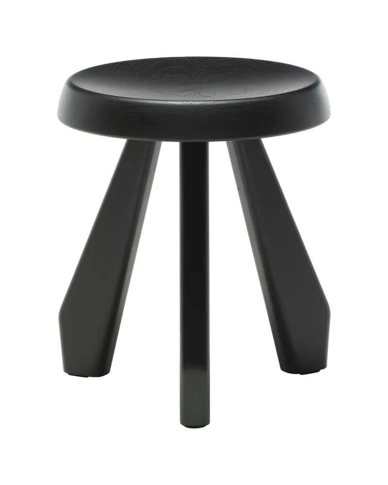 Cassina Hocker i Maestri - Schwarz - Getöntes Eichenholz - Designer Charlotte Perriand 