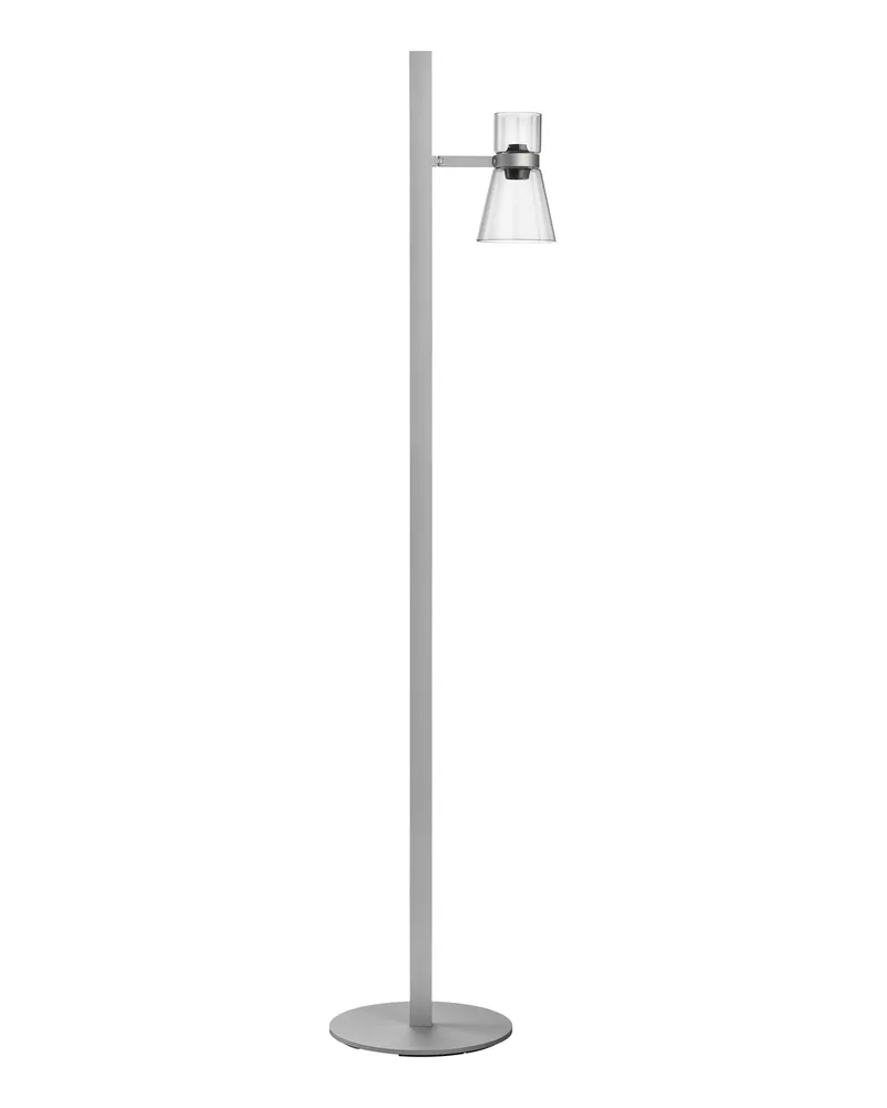 Flos Stehleuchte Nocturne - Silber - Geblasenes Borosilikatglas - Designer Konstantin Grcic 