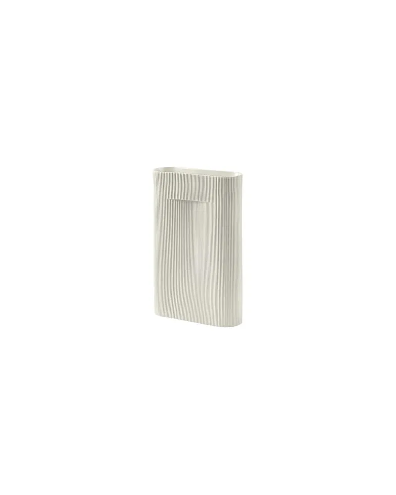 Muuto Vase Ridge - Weiß - Fayence - Designer Studio Kaksikko 