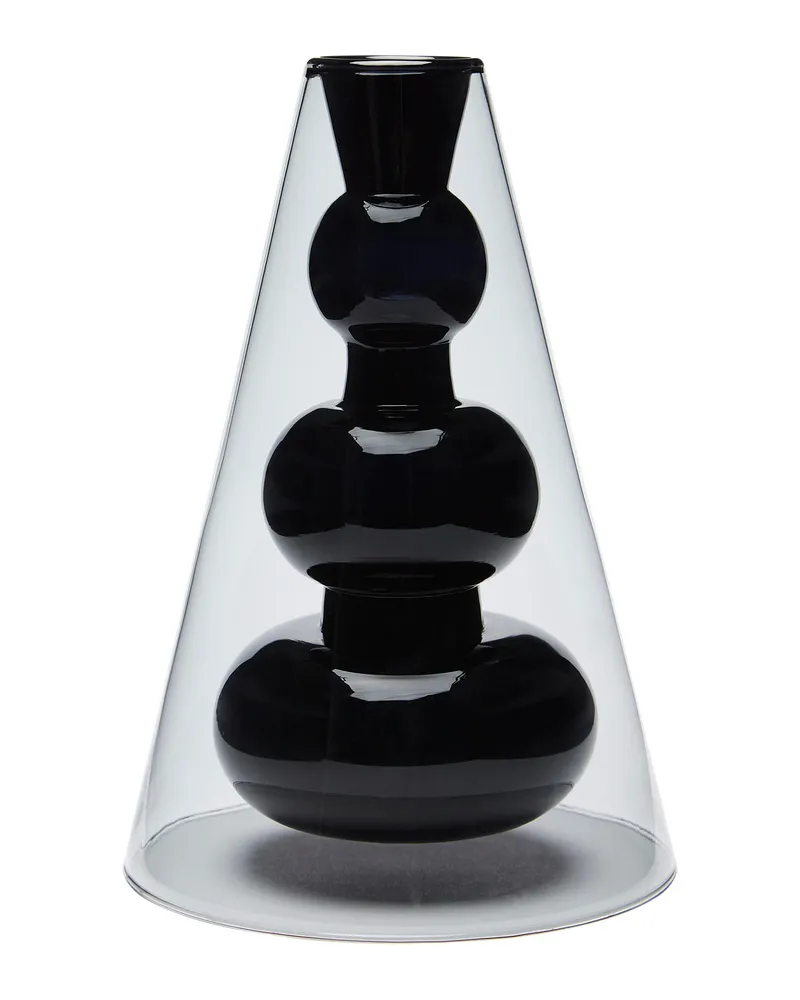 Tom Dixon Vase Bump - Schwarz - Geblasenes Borosilikatglas - Designer Tom Dixon 