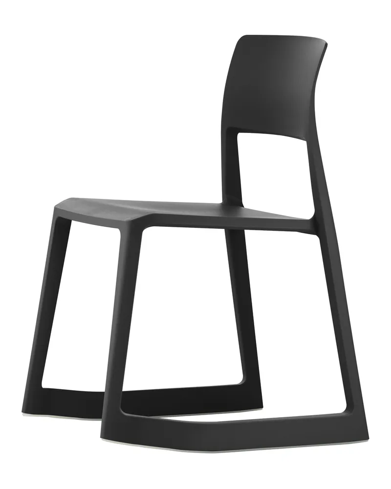 Vitra Stapelbarer Stuhl Tip Ton - Grau - Recyceltes Polypropylen - Designer Jay Osgerby 