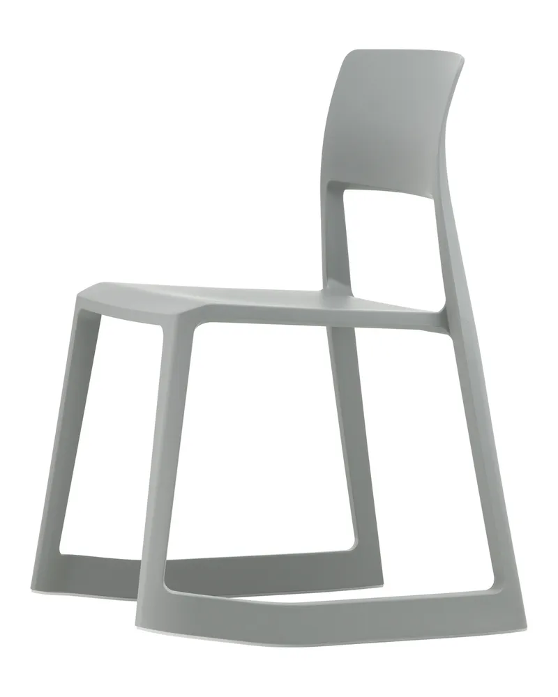 Vitra Stapelbarer Stuhl Tip Ton - Grau - Recyceltes Polypropylen - Designer Jay Osgerby 