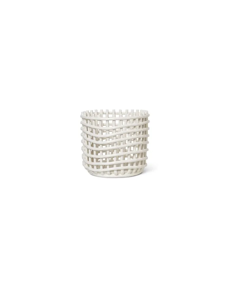 ferm LIVING Korb Ceramic - Weiß - Keramik - Designer Trine Andersen 