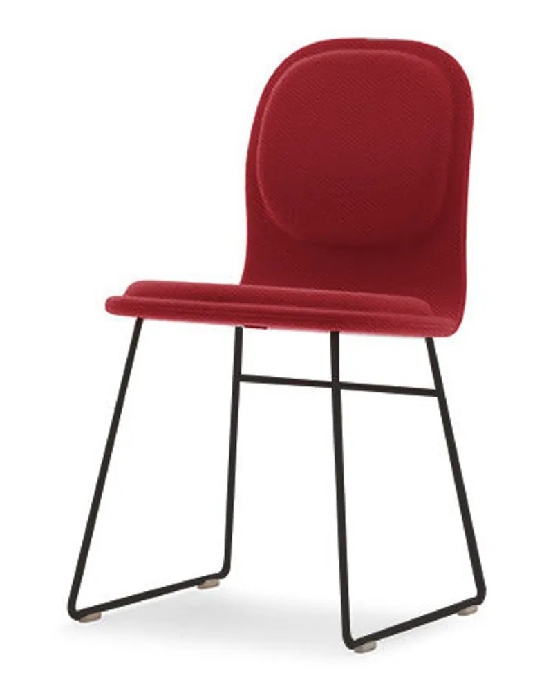 Cappellini Gepolsterter Stuhl Hi pad - Grau - Polyurethan-Schaum - Designer Jasper Morrison 