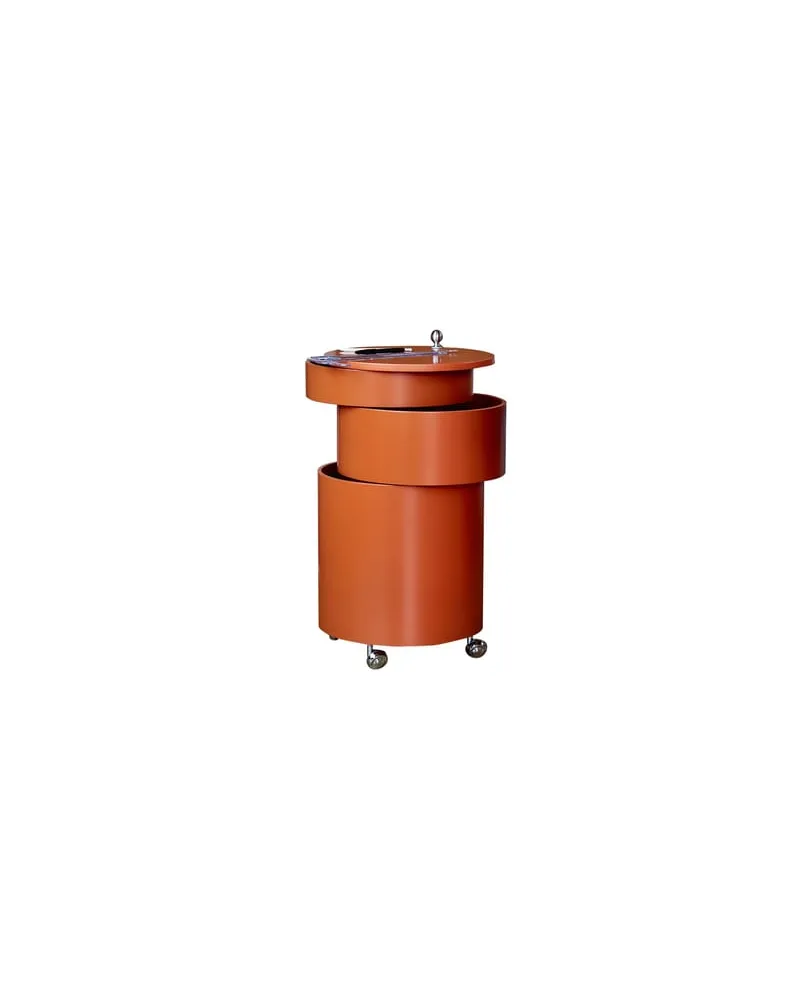 Verpan Servierwagen Barboy - Orange - mitteldichte bemalte Holzfaserplatte - Designer Verner Panton 