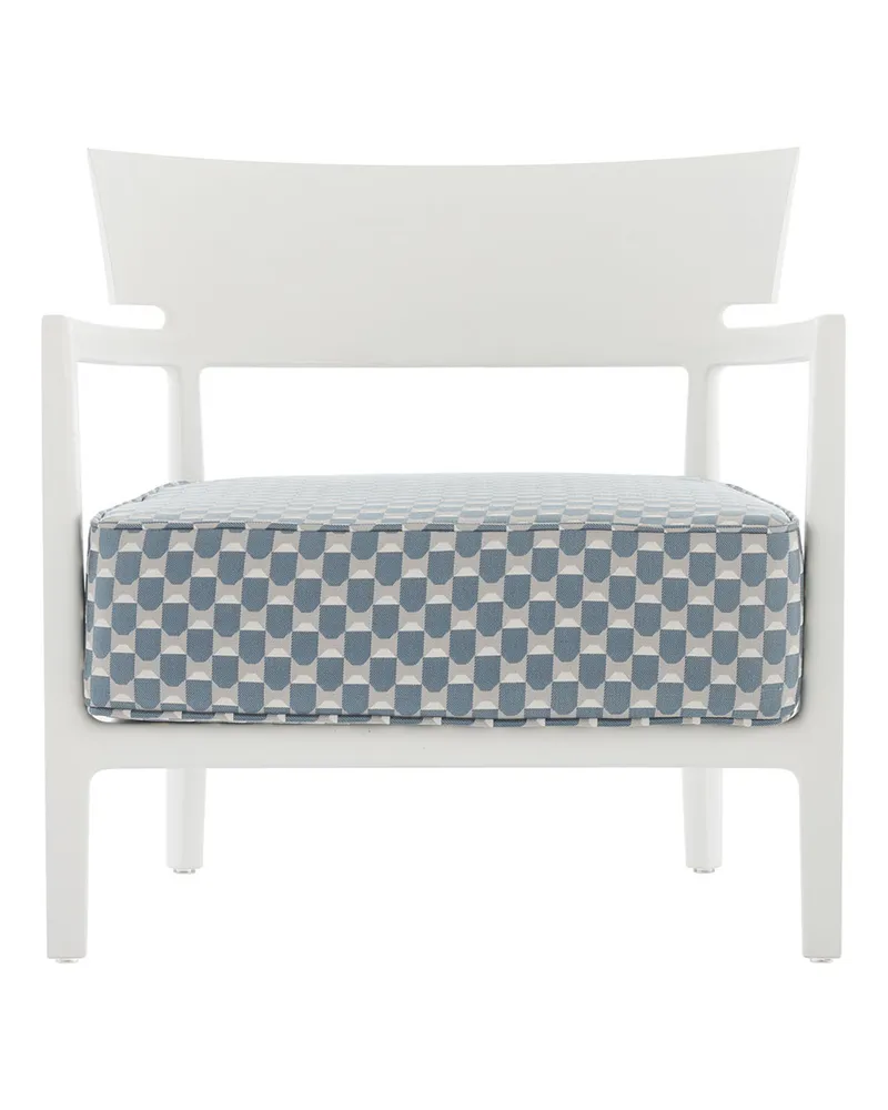Kartell Gepolsterter Sessel Cara - Rot - Liberty-Stoff - Designer Philippe Starck 