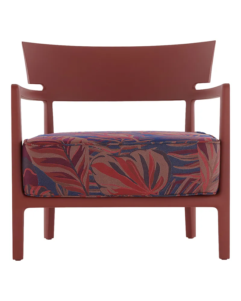 Kartell Gepolsterter Sessel Cara - Rot - Liberty-Stoff - Designer Philippe Starck 