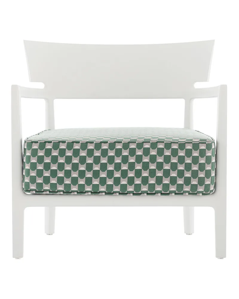 Kartell Gepolsterter Sessel Cara - Rot - Liberty-Stoff - Designer Philippe Starck 