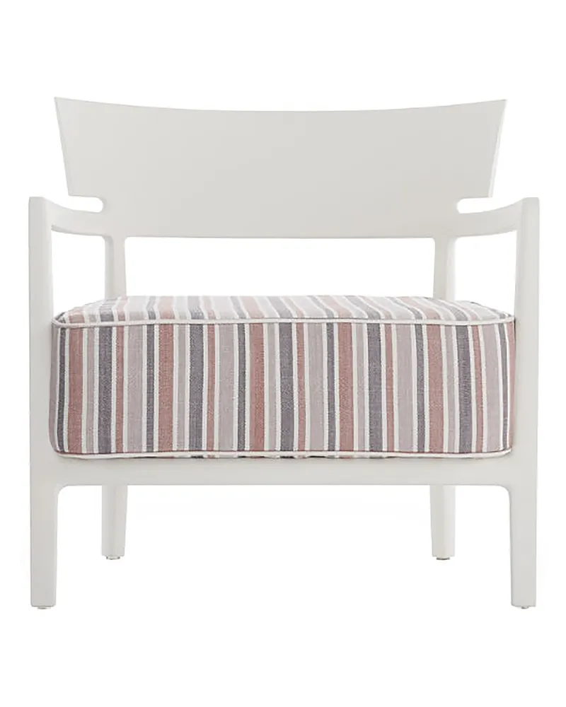 Kartell Gepolsterter Sessel Cara - Rot - Liberty-Stoff - Designer Philippe Starck 