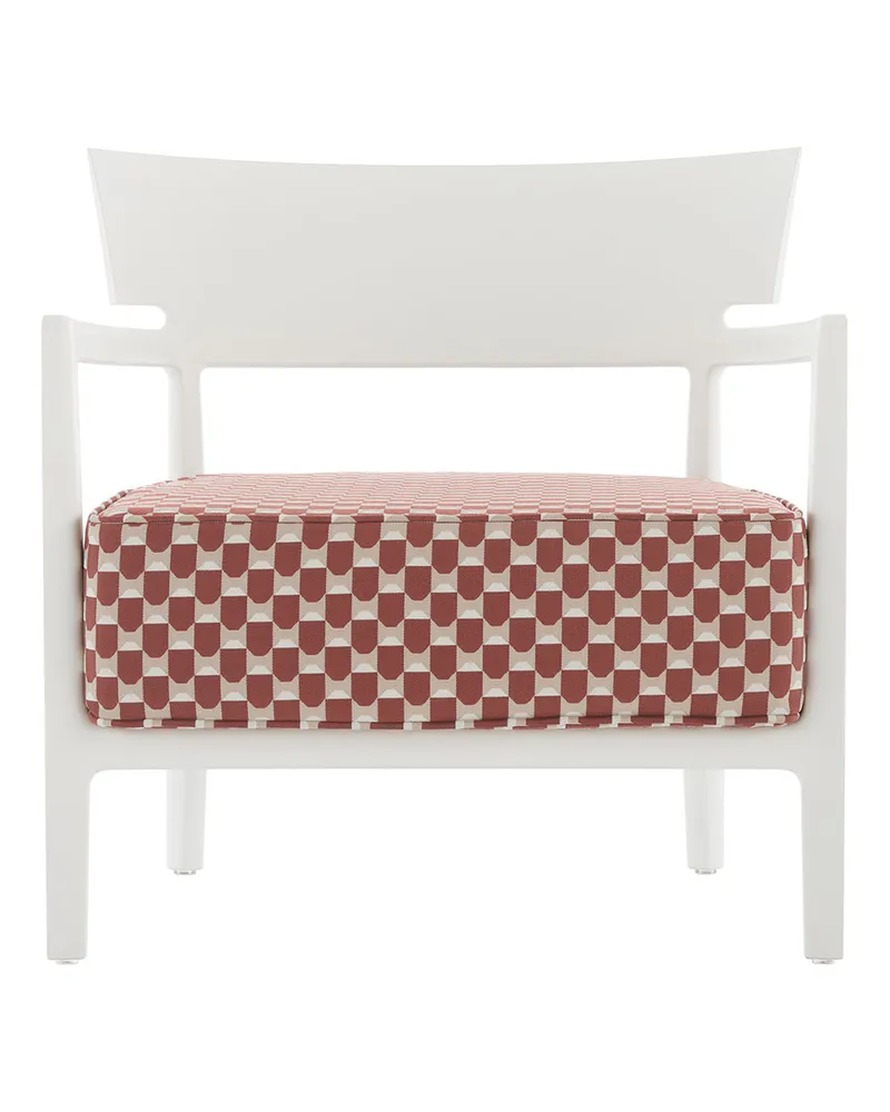 Kartell Gepolsterter Sessel Cara - Rot - Liberty-Stoff - Designer Philippe Starck 