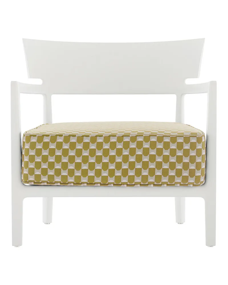 Kartell Gepolsterter Sessel Cara - Rot - Liberty-Stoff - Designer Philippe Starck 
