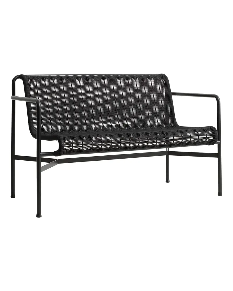 Hay Bank mit Rückenlehne Palissade Cord - Grau - Seil aus recyceltem Polyestergewebe - Designer Ronan & Erwan Bouroullec 