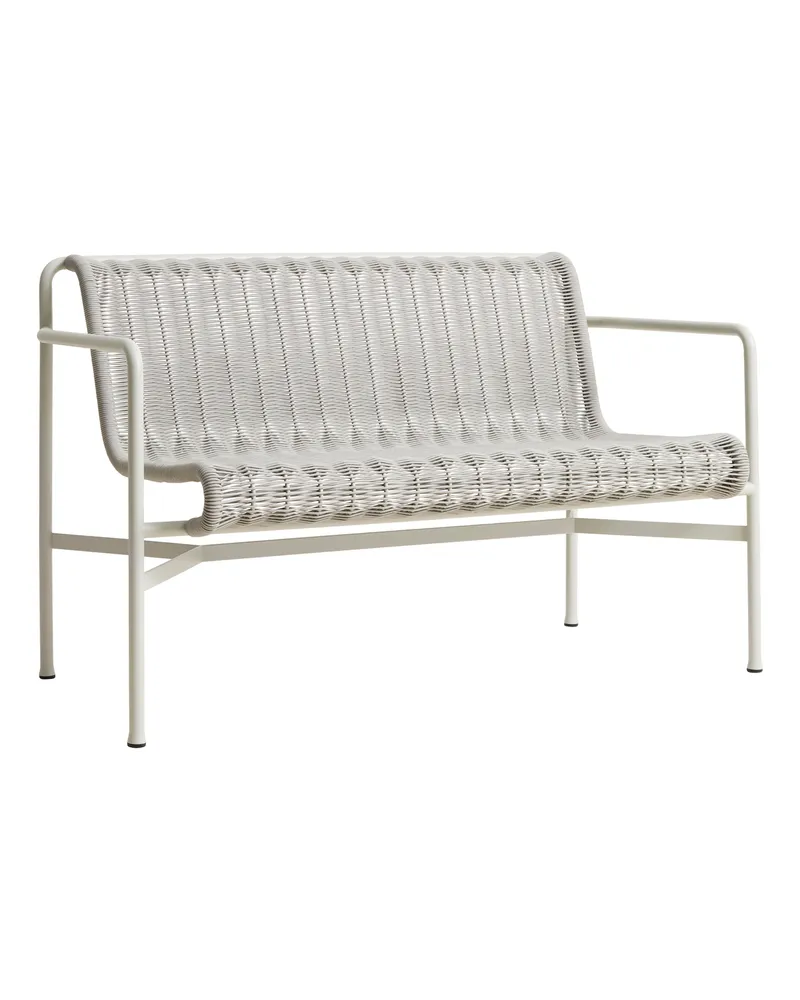 Hay Bank mit Rückenlehne Palissade Cord - Grau - Seil aus recyceltem Polyestergewebe - Designer Ronan & Erwan Bouroullec 