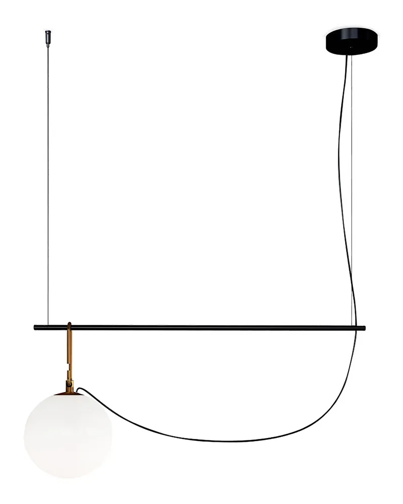 Artemide Pendelleuchte nh - Metall - gebürstetes Messing - Designer Neri & Hu 