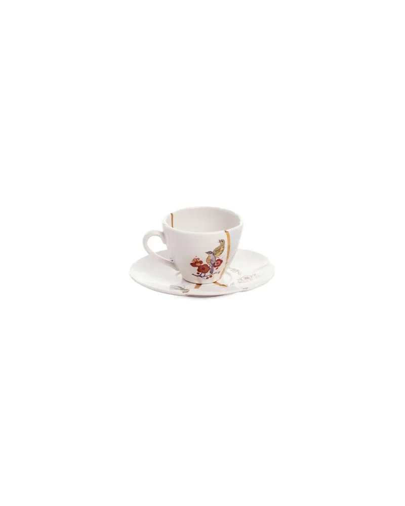 Seletti Kaffeetasse Kintsugi - Weiß - Gold - Designer Marcantonio 