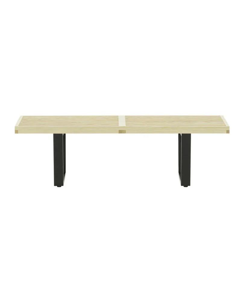 Vitra Bank Nelson Bench - Holz natur - Esche massiv - Designer Angelo Natuzzi 