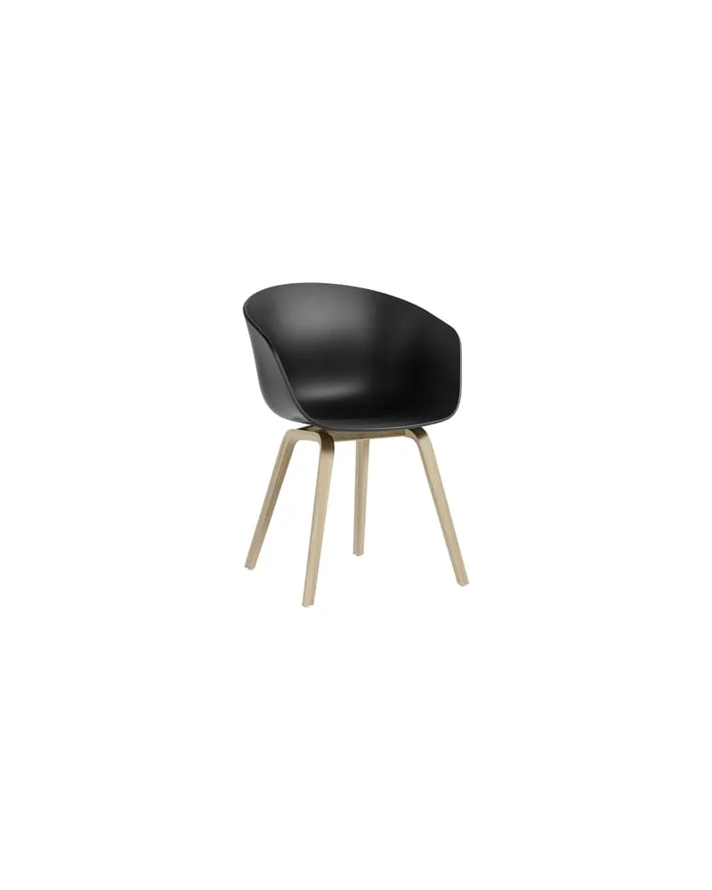Hay Sessel About a chair - Schwarz - Recyceltes Polypropylen - Designer Hee Welling 