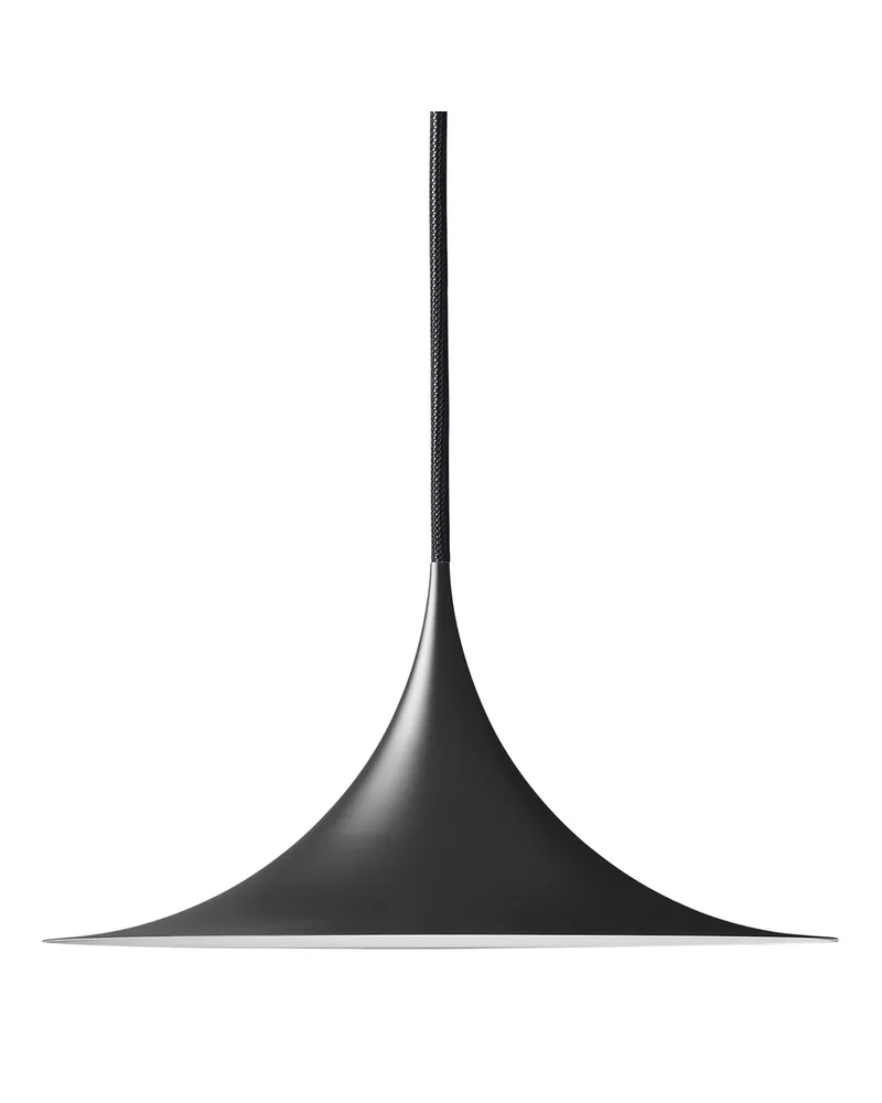 Gubi Pendelleuchte Semi - Schwarz - emailliertes Metall - Designer Torsten Thorup 