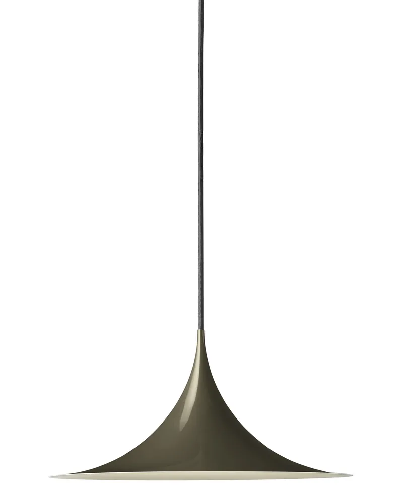 Gubi Pendelleuchte Semi - Schwarz - emailliertes Metall - Designer Torsten Thorup 