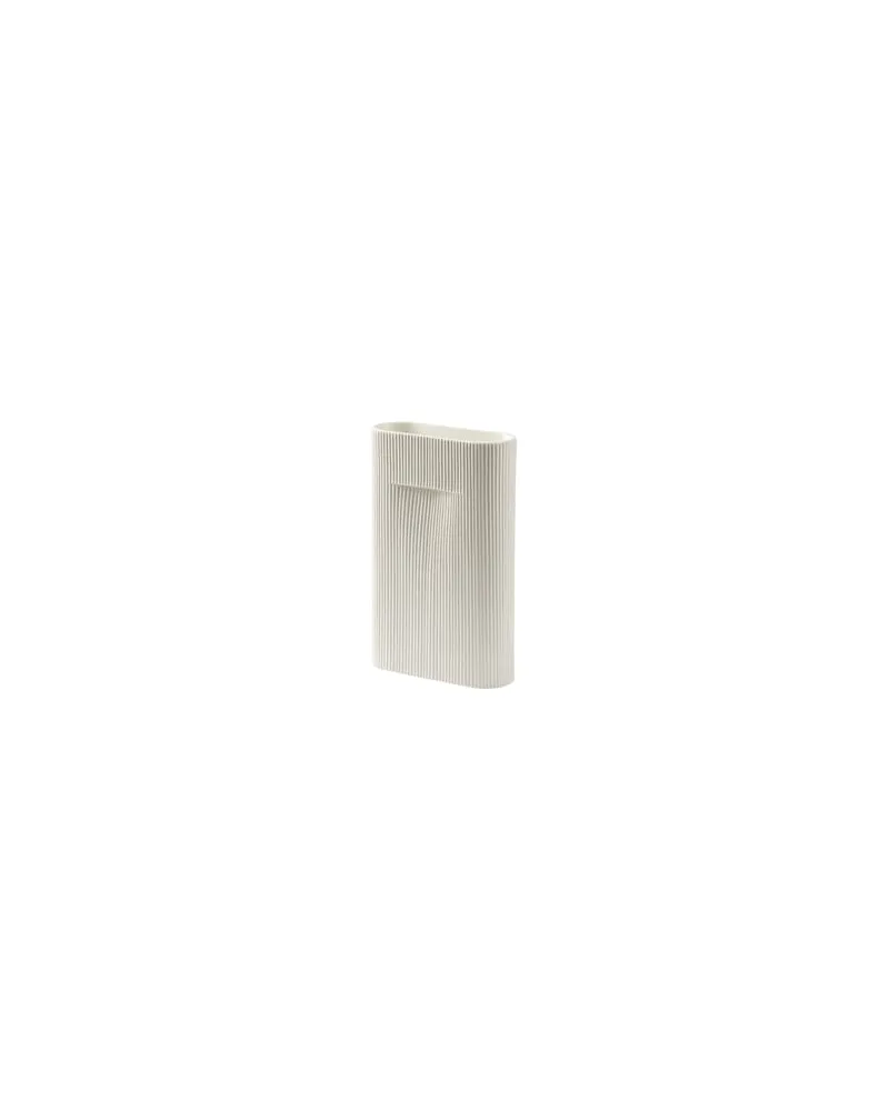 Muuto Vase Ridge - Weiß - Fayence - Designer Studio Kaksikko 