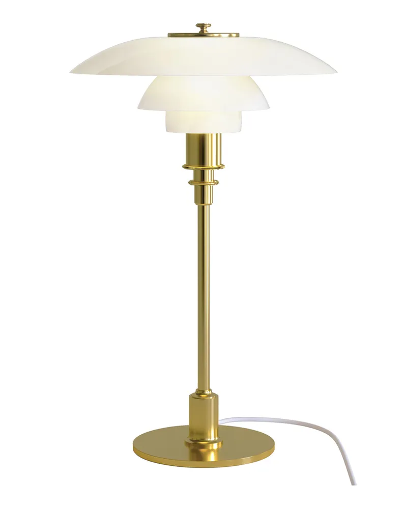 Louis Poulsen Tischleuchte PH - Orange - Brüniertes Messing - Designer Poul Henningsen 