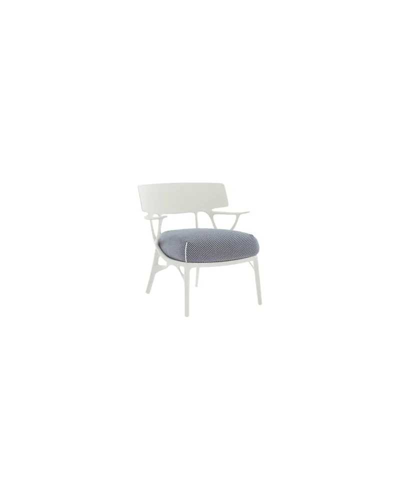 Kartell Gepolsterter Sessel A. I - Blau - Recyceltes thermoplast. Technopolymer - Designer Philippe Starck 