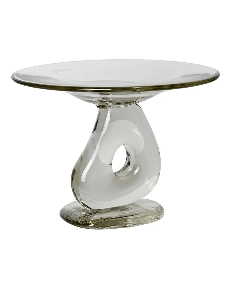 ferm LIVING Servierplatte Damo - Transparent - mundgeblasenes Glas 