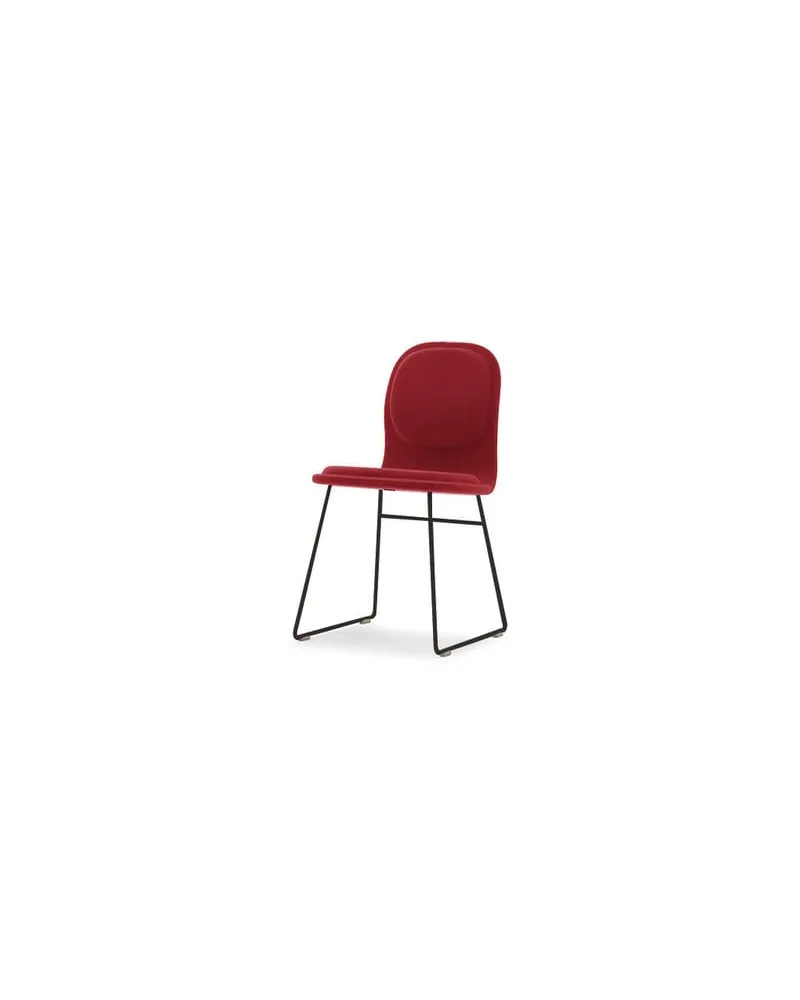Cappellini Gepolsterter Stuhl Hi pad - Rot - Polyurethan-Schaum - Designer Jasper Morrison 