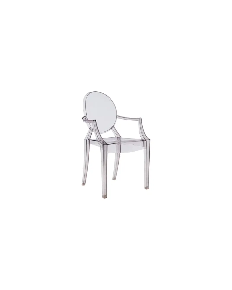 Kartell Stapelbarer Sessel Ghost - Grau - Polycarbonat 2.13 - Designer Philippe Starck 