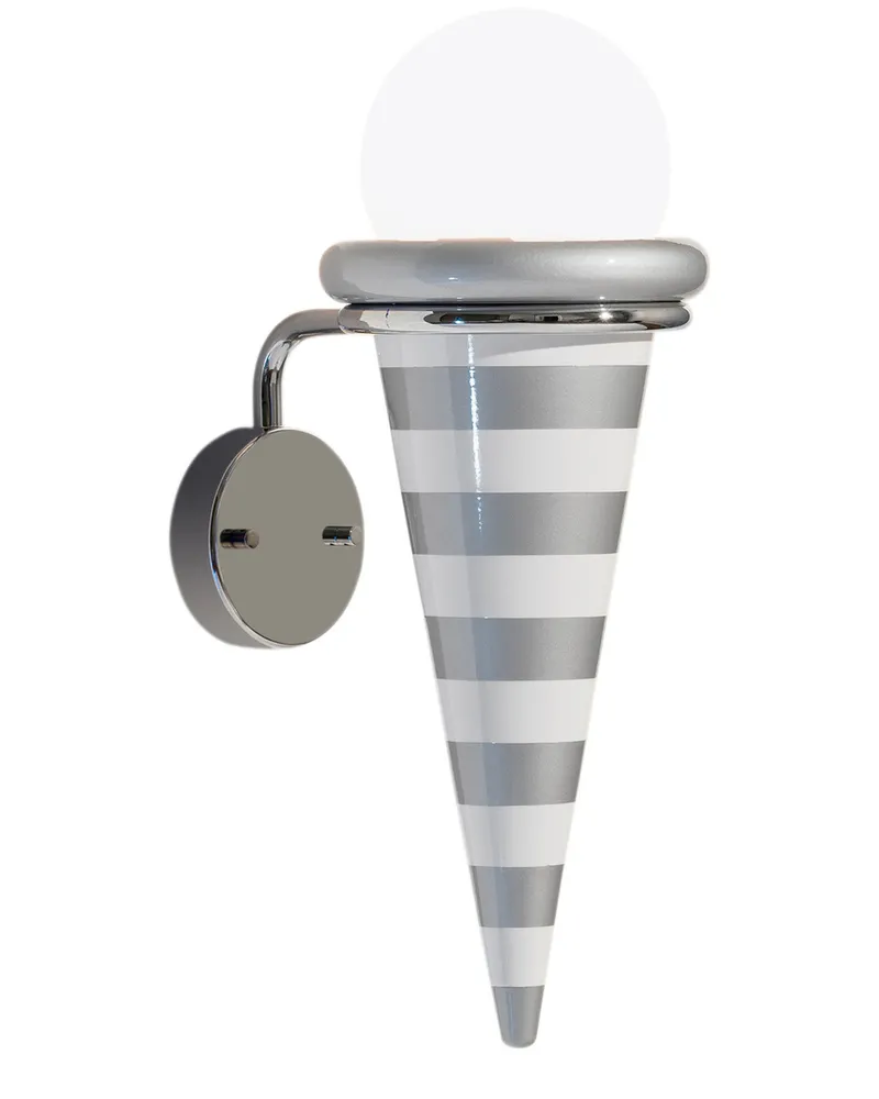 Memphis Milano Wandleuchte Night Tales - Grau - Aluminium - Designer Masanori Umeda 