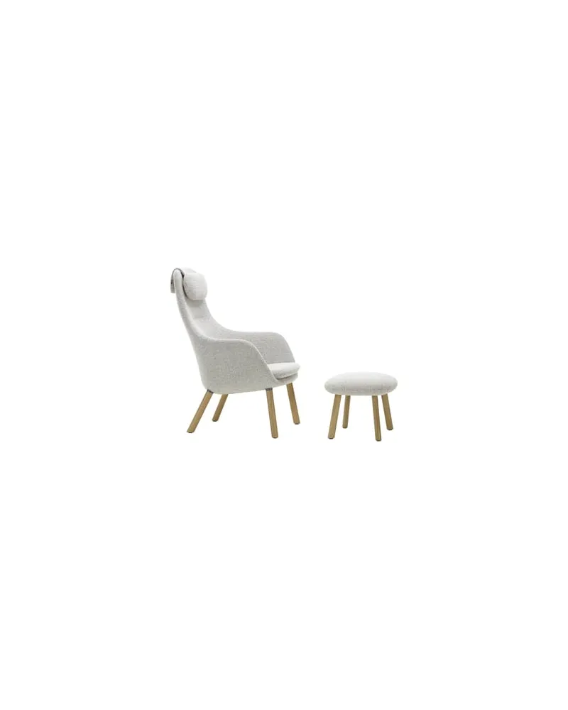 Vitra Gepolsterter Sessel HAL - Grau - Glasfaserverstärkter Kunststoff - Designer Jasper Morrison 