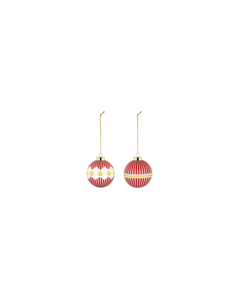 Alessi Weihnachtskugel Delight - Rot - mundgeblasenes Glas - Designer Nika Zupanc 