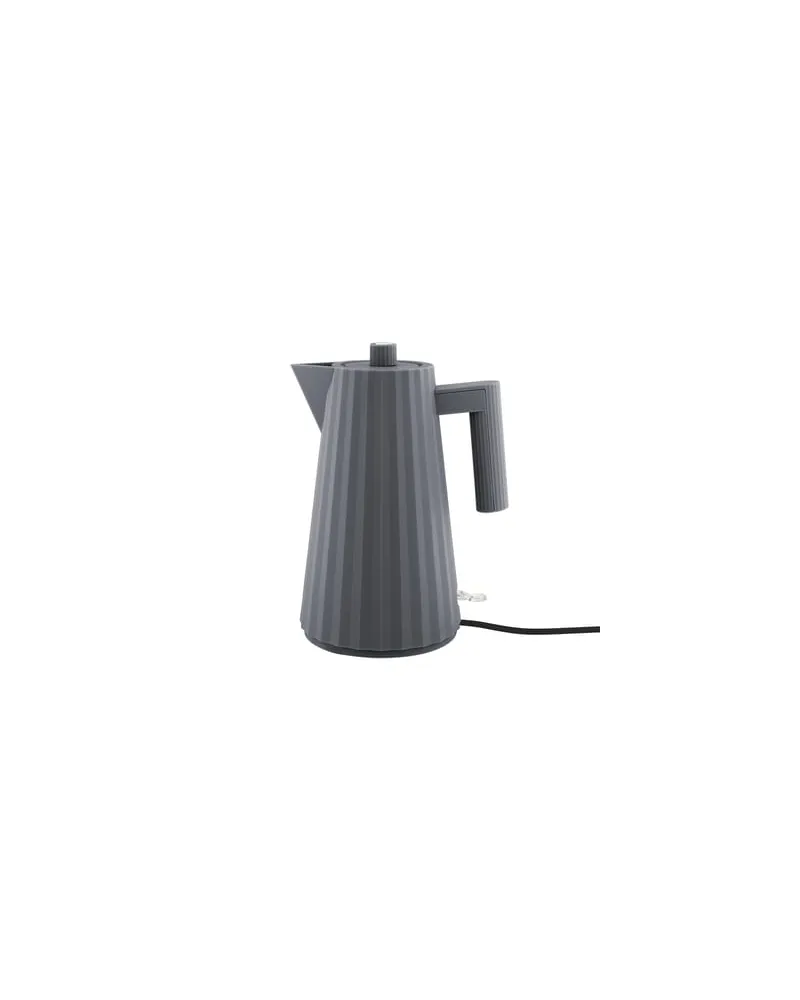 Alessi Wasserkocher Plissé - Grau - thermoplastisches Harz - Designer Michele de Lucchi 
