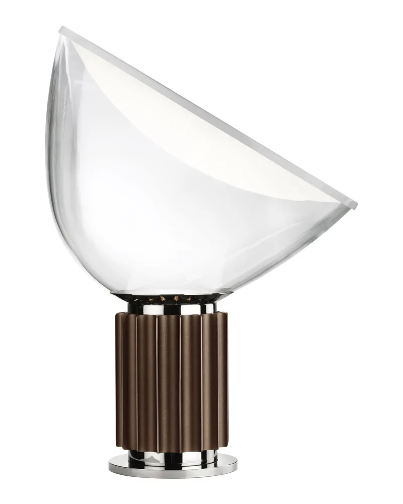 Flos Tischleuchte Taccia - Braun - geblasenes Glas - Designer Pier Giacomo Castiglioni 