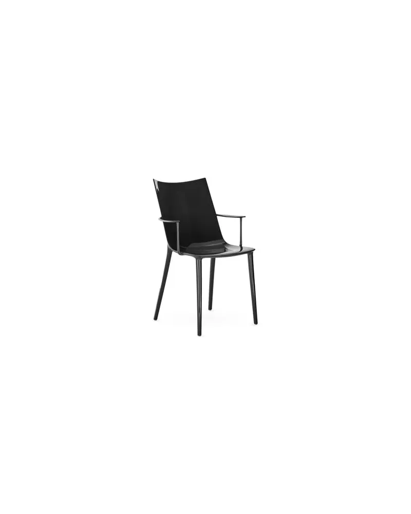 Kartell Stuhl H. H.H - Schwarz - Recyceltes thermoplast. Technopolymer - Designer Philippe Starck 