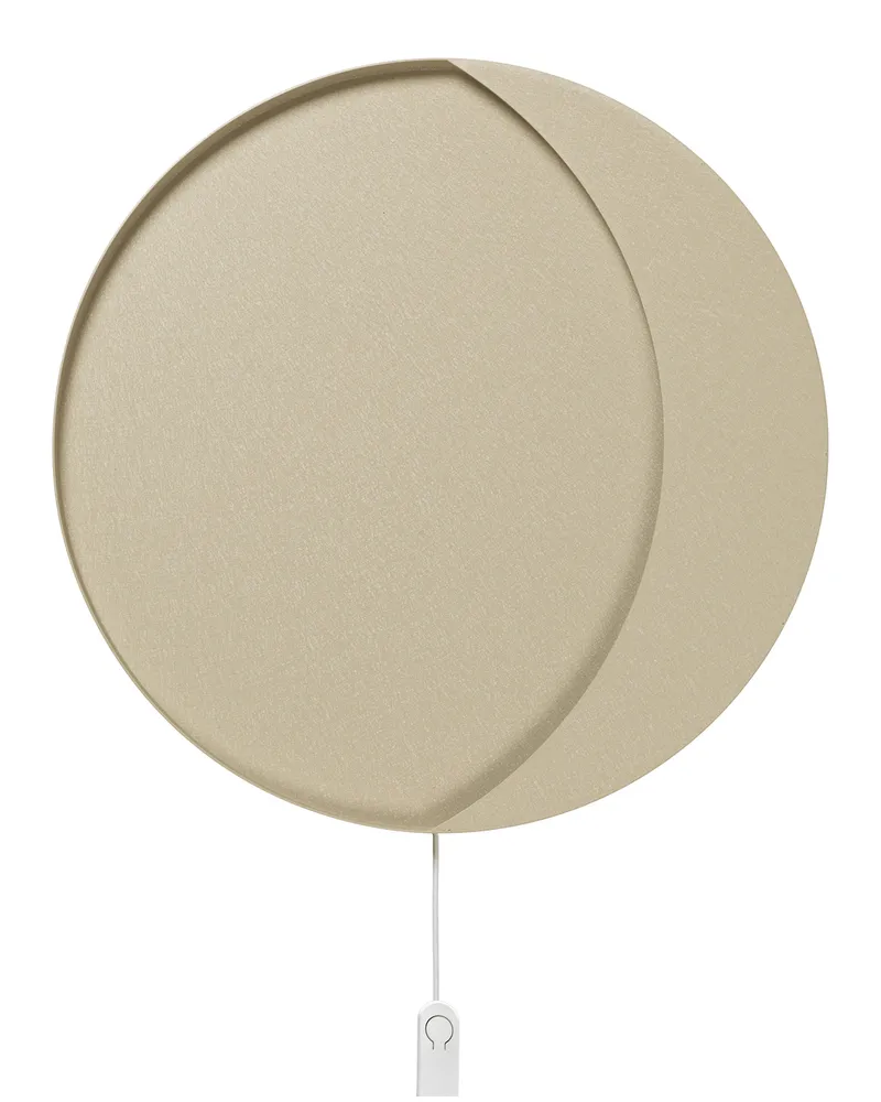 ferm LIVING Wandleuchte mit Stromkabel Neba - Beige - Eisen 