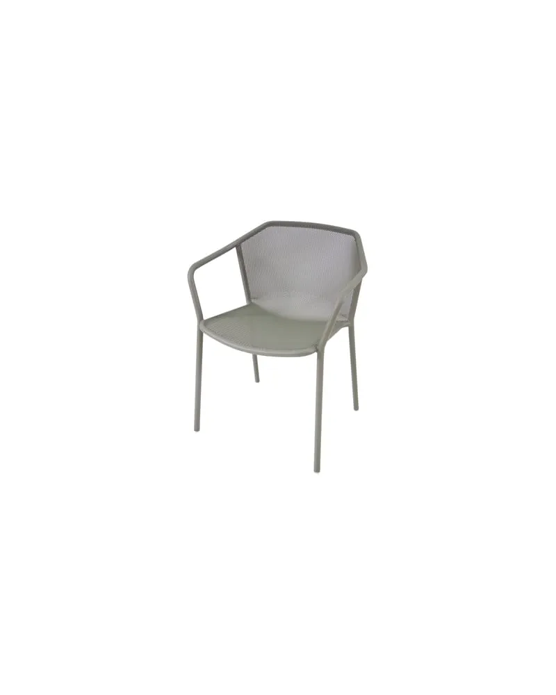 EMU Stapelbarer Sessel Darwin - Grau - gefirnister Stahl - Designer LucidiPevere Studio 
