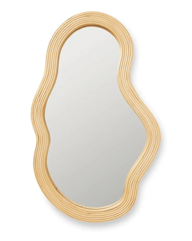 ferm LIVING Wandspiegel Pond - Beige - Spiegelglas - Designer Trine Andersen 